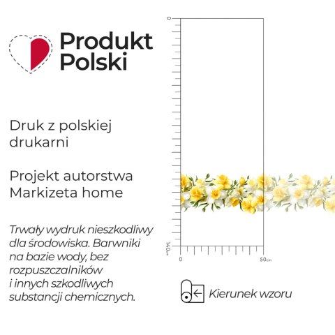 ŻONKLILE Firanka żakardowa gotowa na prosto 023456, 140x240cm, kolor żółty D00428/FBP/008/240140/1
