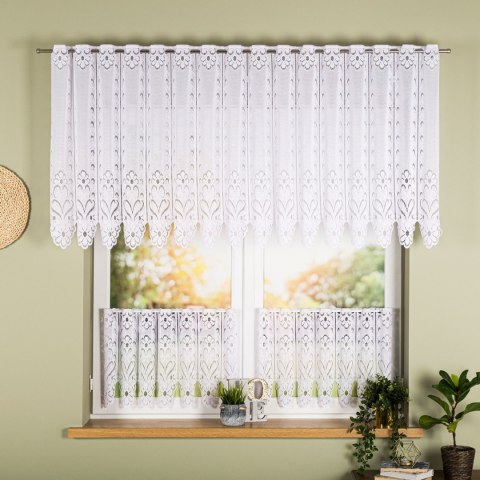 Zazdrostka żakardowa panelowa, wys. 90cm, kolor biały 019401/000/001/000090/1