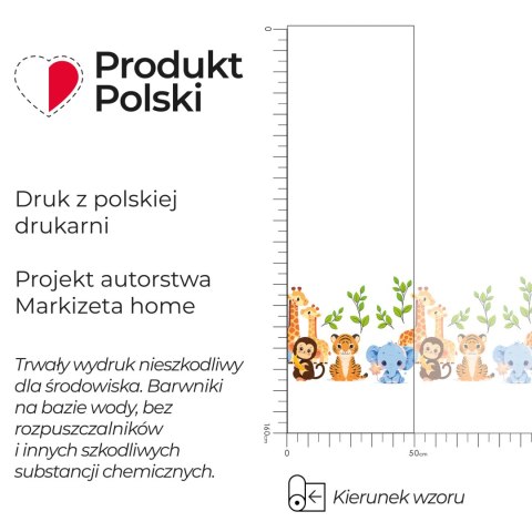 DŻUNGLA NICO Firanka z ołowianką WOAL, wys. 157cm, kolor 009 wielokolorowy D00451/WOA/009/000157/1