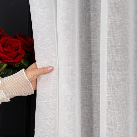 Firanka fantazyjna z ołowianką, wys. 300cm, kolor biały 101892/OLO/001/000300/1
