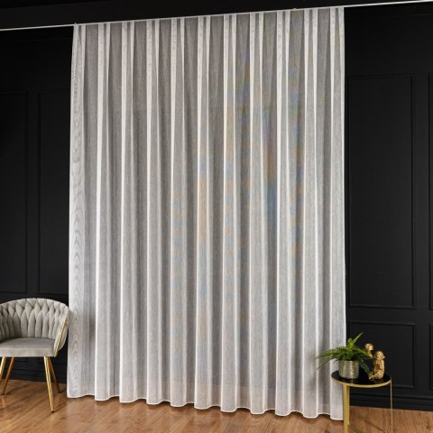 Firanka fantazyjna z ołowianką, wys. 300cm, kolor biały 475025/OLO/001/000300/1