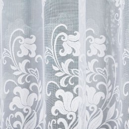 Firanka żakardowa ze wzorem po całości, wys. 120cm, kolor biały 023400/000/001/000120/1