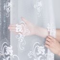 Firanka żakardowa ze wzorem po całości, wys. 140cm, kolor biały 023400/000/001/000140/1