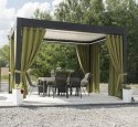 GARDENIA Zasłona gotowa na przelotkach, 180x140cm, kolor 364 ciemny szarozielony TD0025/ZGP/364/140180/1
