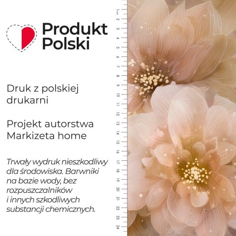 KWIATY FELA Tkanina dekoracyjna VELVET, szer.150cm, kolor 004 beżowy D00443/VEL/004/150000/1