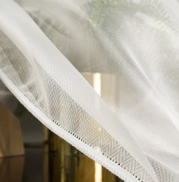 MELISSA Firana fantazyjna w jodełkę z ołowianką, wys. 350cm, kolor 010 offwhite 723727/OLO/010/000350/1