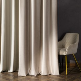 BLACKOUT VELVET Zasłona gotowa na przelotkach, 230x140cm, kolor 015 ciemny kremowy BLAVEL/ZGP/015/140230/