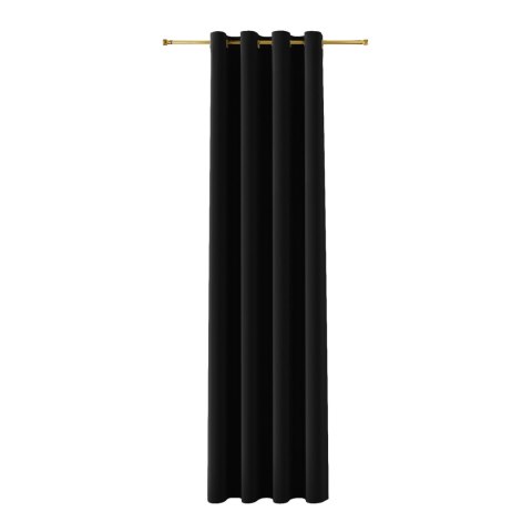 BLACKOUT VELVET Zasłona gotowa na przelotkach, 230x140cm, kolor 111 czarny BLAVEL/ZGP/111/140230/1
