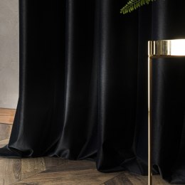 BLACKOUT VELVET Zasłona gotowa na przelotkach, 240x140cm, kolor 111 czarny BLAVEL/ZGP/111/140240/1