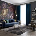 BLACKOUT VELVET Zasłona gotowa na przelotkach, 250x140cm, kolor 011 granatowy BLAVEL/ZGP/011/140250/1