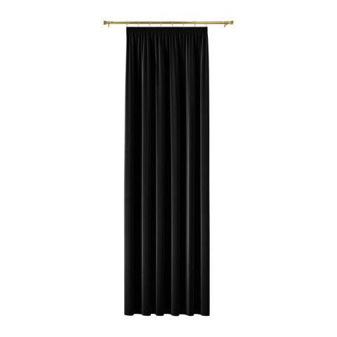 BLACKOUT VELVET Zasłona gotowa na taśmie, 240x140cm, kolor 111 czarny BLAVEL/ZGT/111/140240/1