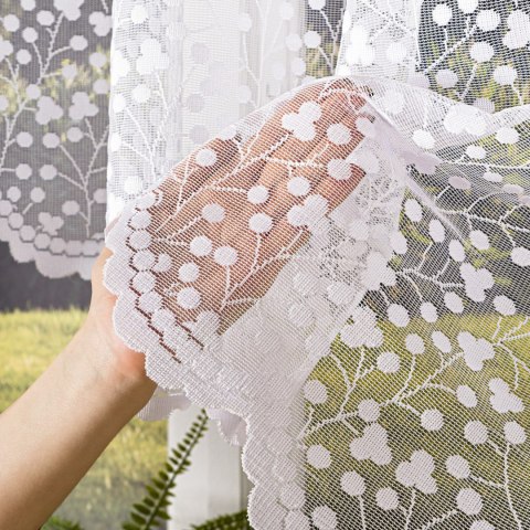 CZESŁAWA Firanka żakardowa gotowa, 160x300 cm, kolor biały 007576/FBL/001/300160/1