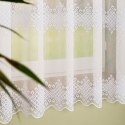 Firanka haftowana ze wzorem pasowym, wys. 170cm, kolor 001 biały FH0016/768/001/000170/1