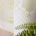 Firanka haftowana ze wzorem pasowym, wys. 170cm, kolor 001 biały FH0016/768/001/000170/1
