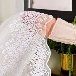 Firanka haftowana ze wzorem pasowym, wys. 170cm, kolor 001 biały FH0016/768/001/000170/1