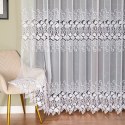 Firanka z aplikacją na markizecie ze wzorem pasowym, wys. 250cm, kolor 001 biały 122710/433/001/000250/1