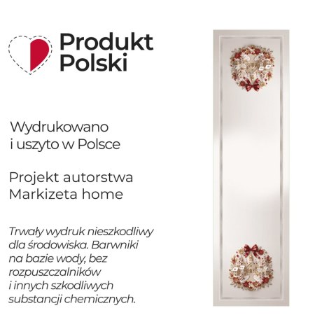 ŚWIĄTECZNE MIASTECZKO Z EFEKTEM 3D Bieżnik NINA WODOODPORNA, 38x140cm, kolor 004 beżowo-złoty PBN466/KSP/C04/038140/1
