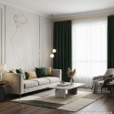 BLACKOUT VELVET Zasłona gotowa na przelotkach, 230x140cm, kolor 010 ciemny zielony; butelkowy BLAVEL/ZGP/