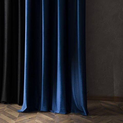 BLACKOUT VELVET Zasłona gotowa na przelotkach, 240x140cm, kolor 011 granatowy BLAVEL/ZGP/011/140240/1