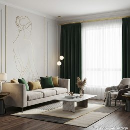 BLACKOUT VELVET Zasłona gotowa na taśmie, 250x140cm, kolor 010 ciemny zielony; butelkowy BLAVEL/ZGT/010/1