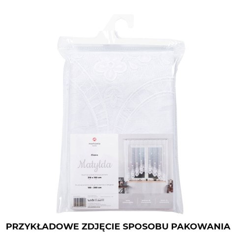BOGUMIŁA Firanka z tkanymi oczkami, 160x400 cm, kolor biały 004542/FBP/001/400160/1