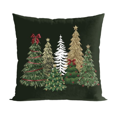 ŚWIĄTECZNY LAS Poszewka dekoracyjna VELVET, 40x40cm, kolor 002 zielony PBN464/POP/002/040040/1