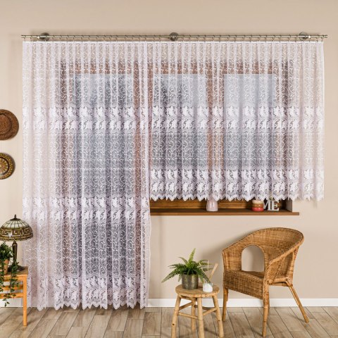 TEOFILA Firanka żakardowa gotowa na prosto, 250x280 cm, kolor biały 049348/FBP/001/280250/1