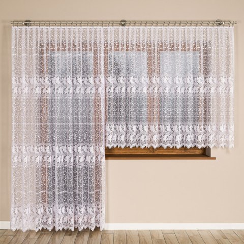 TEOFILA Firanka żakardowa gotowa na prosto, 250x280 cm, kolor biały 049348/FBP/001/280250/1