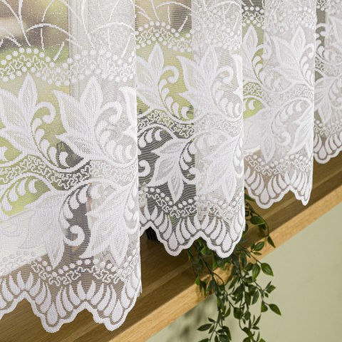 TEOFILA Firanka żakardowa gotowa na prosto, 160x400 cm, kolor biały 049348/FBP/001/400160/1