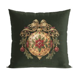 ZŁOTE BOMBKI CHOINKOWE BAROKKO Poszewka dekoracyjna VELVET, 40x40cm, kolor 009 wielokolorowy PBN459/POP/009/040040/1