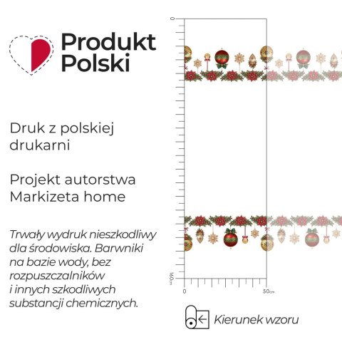 ZŁOTE BOMBKI BAROKKO Tkanina dekoracyjna obrusowa NINA WODOODPORNA, szer. 160cm, kolor 009 wielokolorowy DBN459/NIW/N09/1600