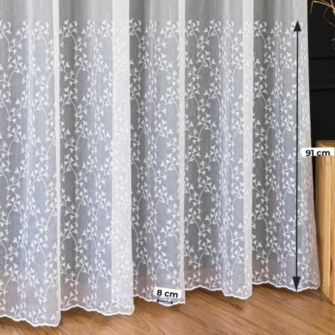 Firanka haftowana, wys. 320cm, kolor biały FH0056/768/001/000320/1