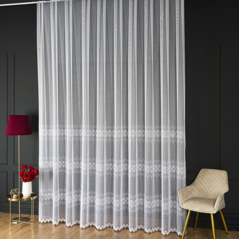 Firanka haftowana, wys. 320cm, kolor biały FH0063/768/001/000320/1