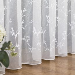 Firanka haftowana z ołowianką, wys. 300cm, kolor biały FHM310/OLO/001/000300/1