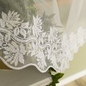 Firanka haftowana ze wzorem na samym dole, wys. 180cm, kolor biały 122858/768/001/000180/1