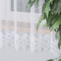 Firanka żakardowa ze wzorem pasowym, wys. 180cm, kolor biały 004164/000/001/000180/1