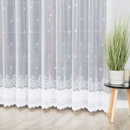 Firanka żakardowa ze wzorem po całości, wys. 250cm, kolor biały 023419/000/001/000250/1
