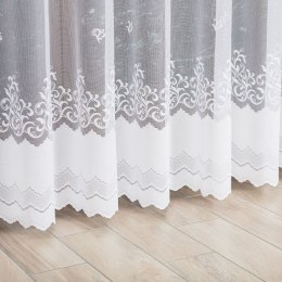 Firanka żakardowa ze wzorem po całości, wys. 250cm, kolor biały 023419/000/001/000250/1