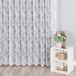 Firanka żakardowa ze wzorem po całości, wys. 250cm, kolor biały 090375/000/001/000250/1