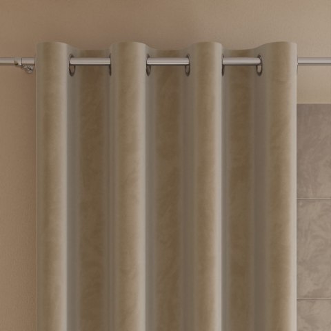 VELVI Zasłona gotowa na przelotkach, 250x140cm, kolor 001 ciemny beżowy VELVI0/ZGP/001/140250/1