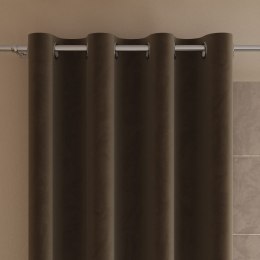 VELVI Zasłona gotowa na przelotkach, 250x140cm, kolor 002 brązowy VELVI0/ZGP/002/140250/1