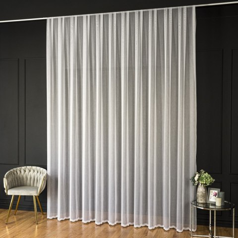 Firanka haftowana ze wzorem na samym dole, wys. 300cm, kolor biały 122846/768/001/000300/1