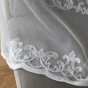Firanka haftowana ze wzorem pasowym, wys. 300cm, kolor biały z lurexem FHM306/433/001/000300/1