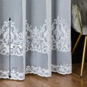 Firanka haftowana ze wzorem pasowym, wys. 300cm, kolor biały z lurexem FHM306/433/001/000300/1