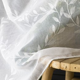 Firanka haftowana ze wzorem po całości z ołowianką, wys. 300cm, kolor biały FHM313/OLO/001/000300/1