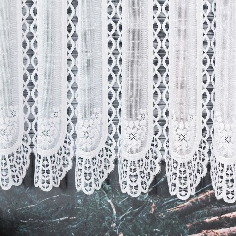 Zazdrostka żakardowa panelowa, wys. 120cm, kolor biały 107806/000/001/000120/1
