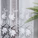 Firanka żakardowa ze wzorem pasowym, wys. 250cm, kolor biały 004164/000/001/000250/1