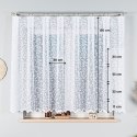 Firanka żakardowa ze wzorem po całości, wys. 150cm, kolor biały 023058/000/001/000150/1