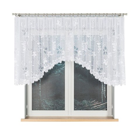 RENATA Firanka żakardowa gotowa, 110x350cm, kolor biały 049885/FBL/001/350110/1