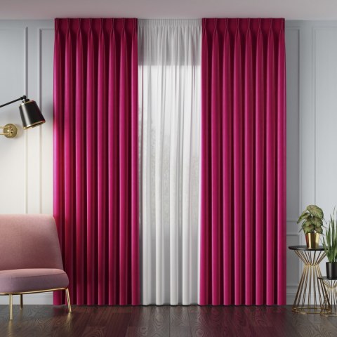 VELVET Tkanina dekoracyjna, wys. 300cm, kolor 040 malinowy VELVET/TZP/040/000300/1